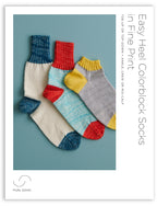 Easy Heel Colorblock Socks in Fine Print Pattern Download