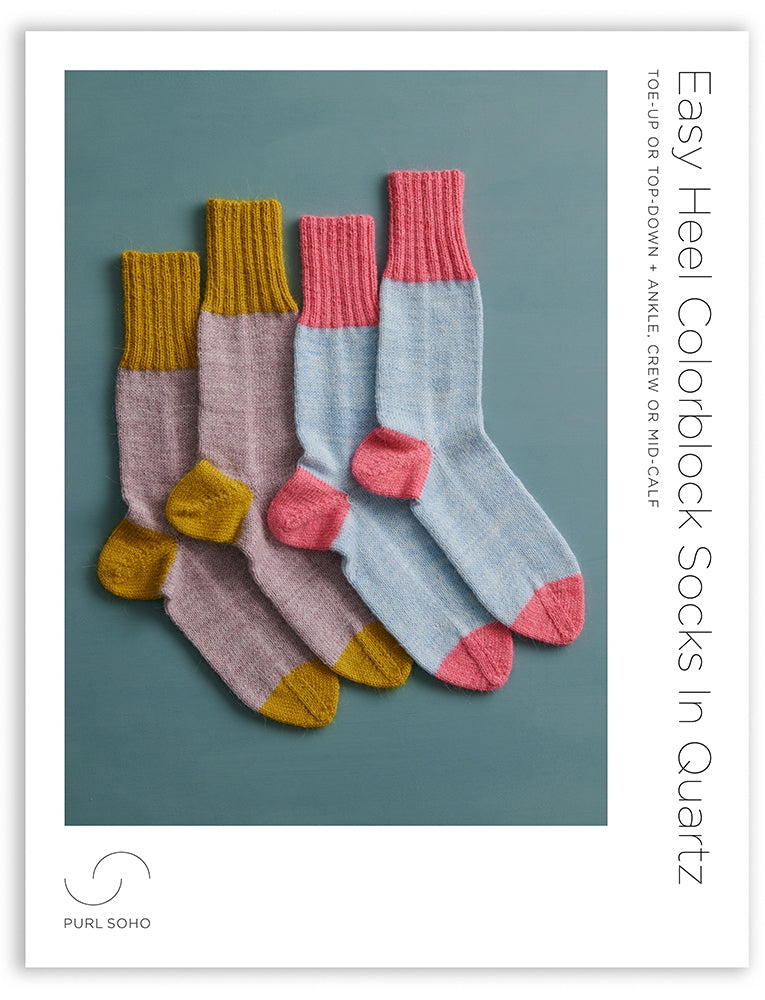 Easy Heel Colorblock Socks in Quartz Pattern Download