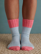 Easy Heel Colorblock Socks in Quartz Pattern Download