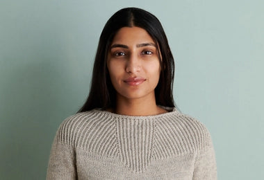 Faceted Yoke Pullover In Knitting Yarn DK