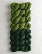 Wide Rib Wrap Bundle, Fern Green + Cypress Green
