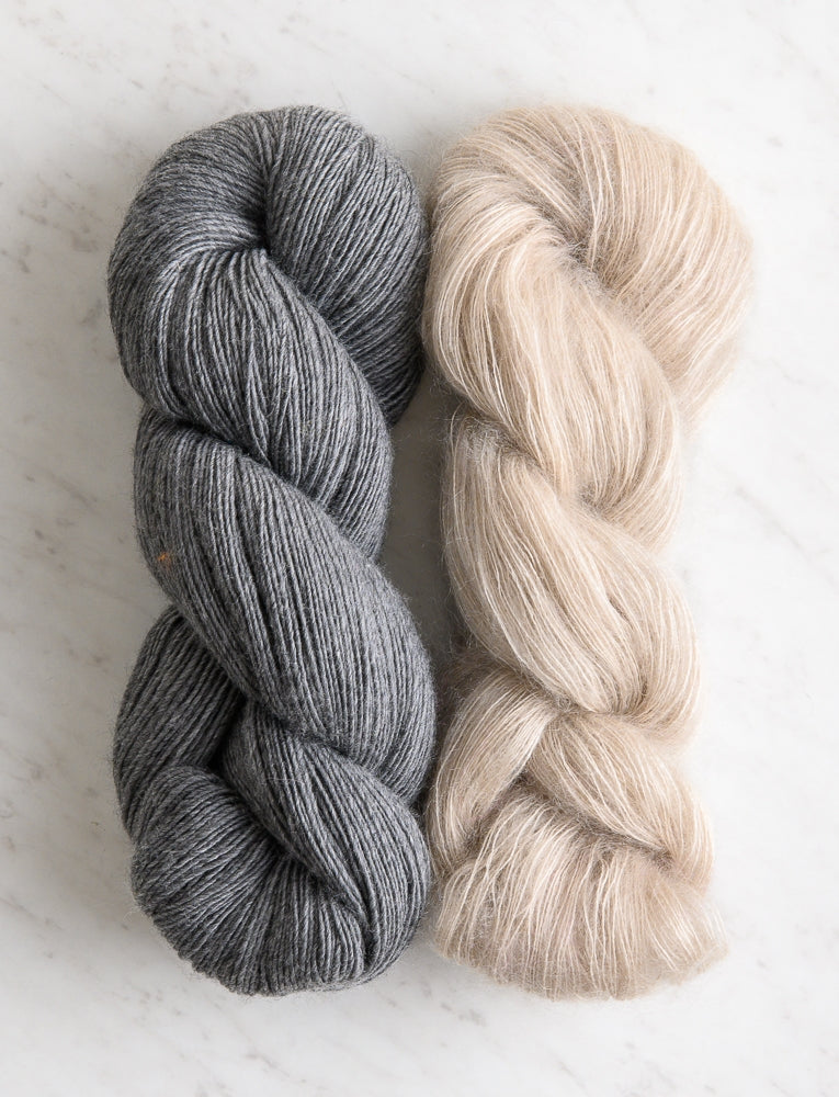 Line Weight + Tussock Bundle, Fieldstone Gray + Beach Stone