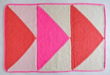 Flying Geese Knit Baby Blanket