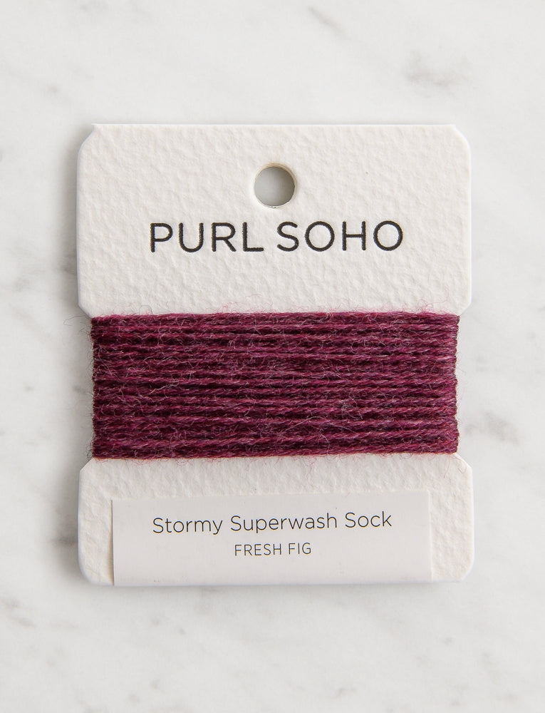Stormy Superwash Sock Color Cards, Fresh Fig