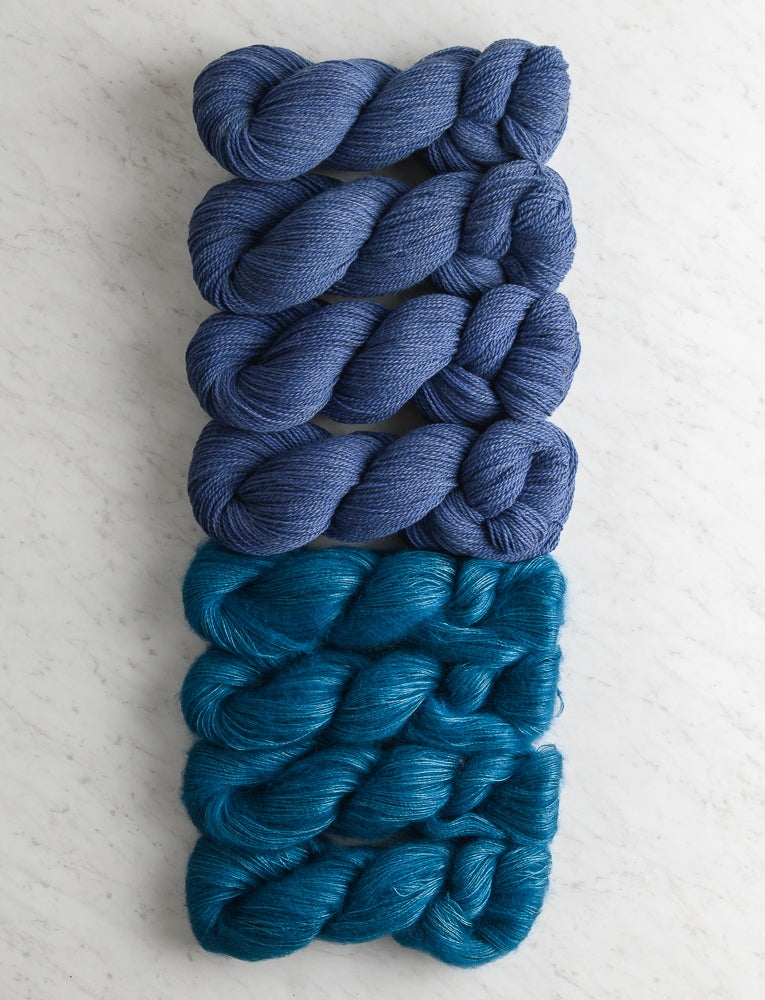 Wide Rib Wrap Bundle, Freshwater Blue + Cerulean Sea