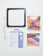 Pro Potholder Loom + Loops, Pro Loom Kit, with 10-inch Multicolor Loops (no White)