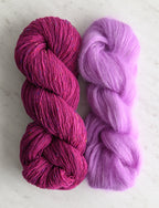 Classic Knit Beret Bundle, Fuchsia Rose + Alpine Phlox