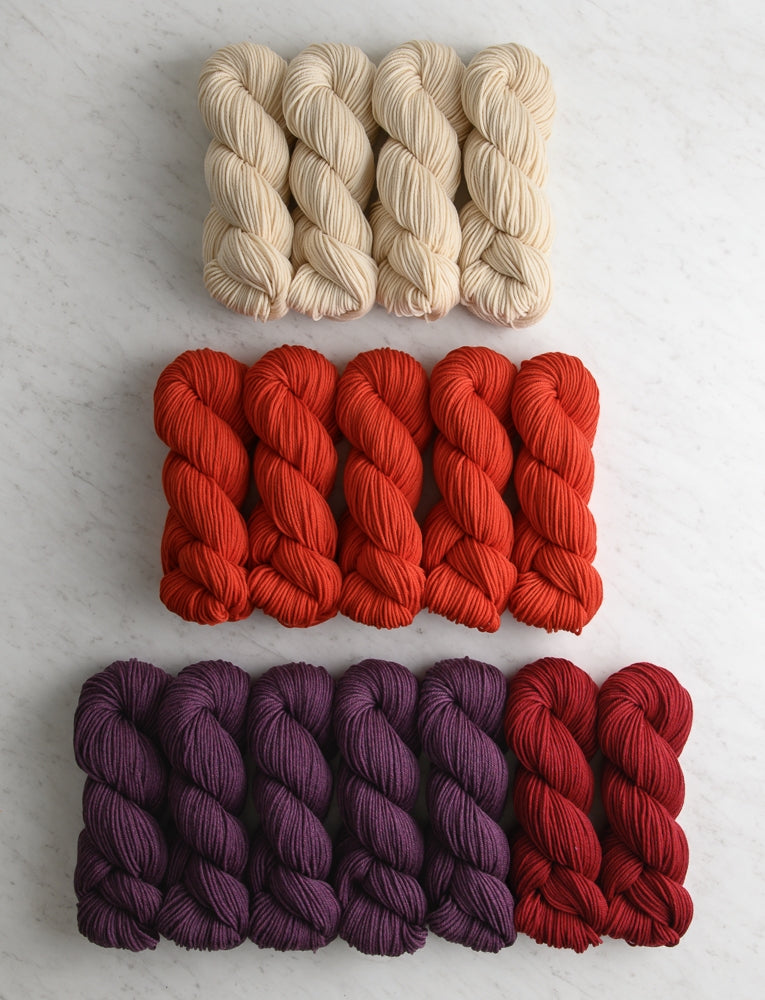 Color Study Blanket Bundle, Garnet, Throw