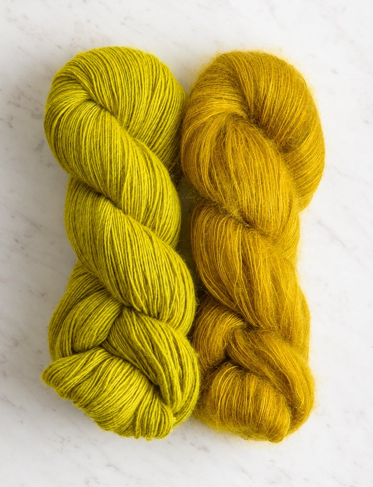 Line Weight + Tussock Bundle, Golden Green + Golden Lichen