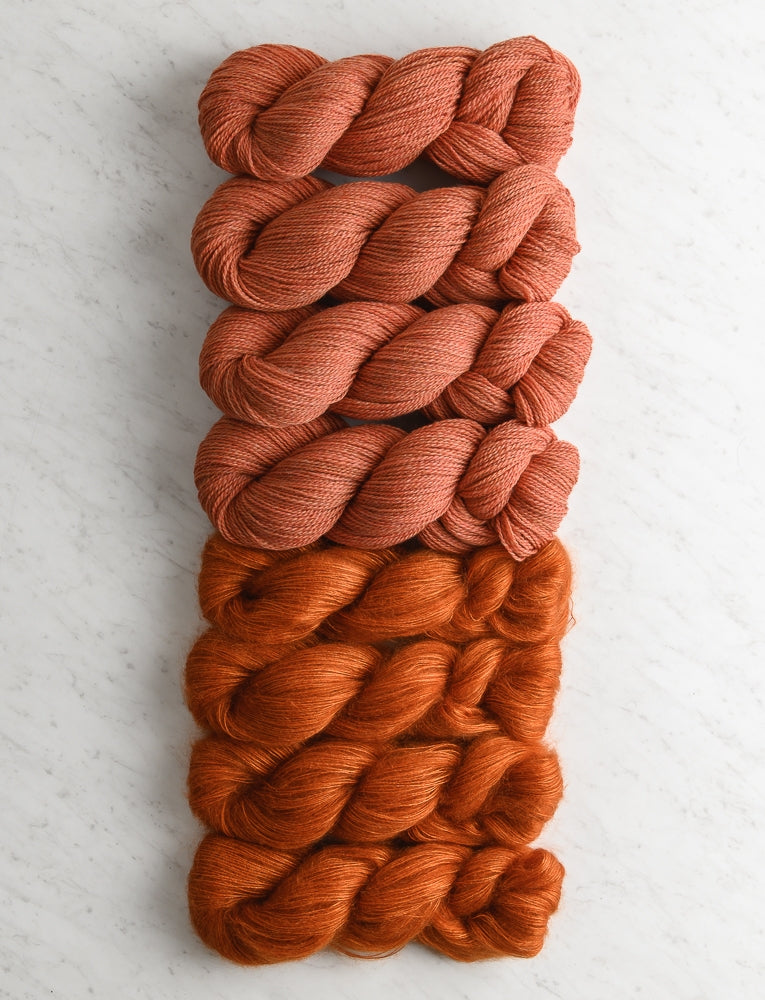 Wide Rib Wrap Bundle, Guava Earth + Alizarin Orange