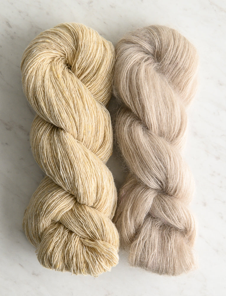 Classic Knit Beret Bundle, Heirloom White + Beach Stone