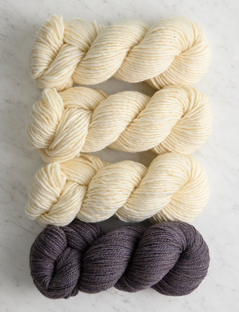 Bobble Sheep Pillow Bundle, Partridge Superwash, Heirloom White