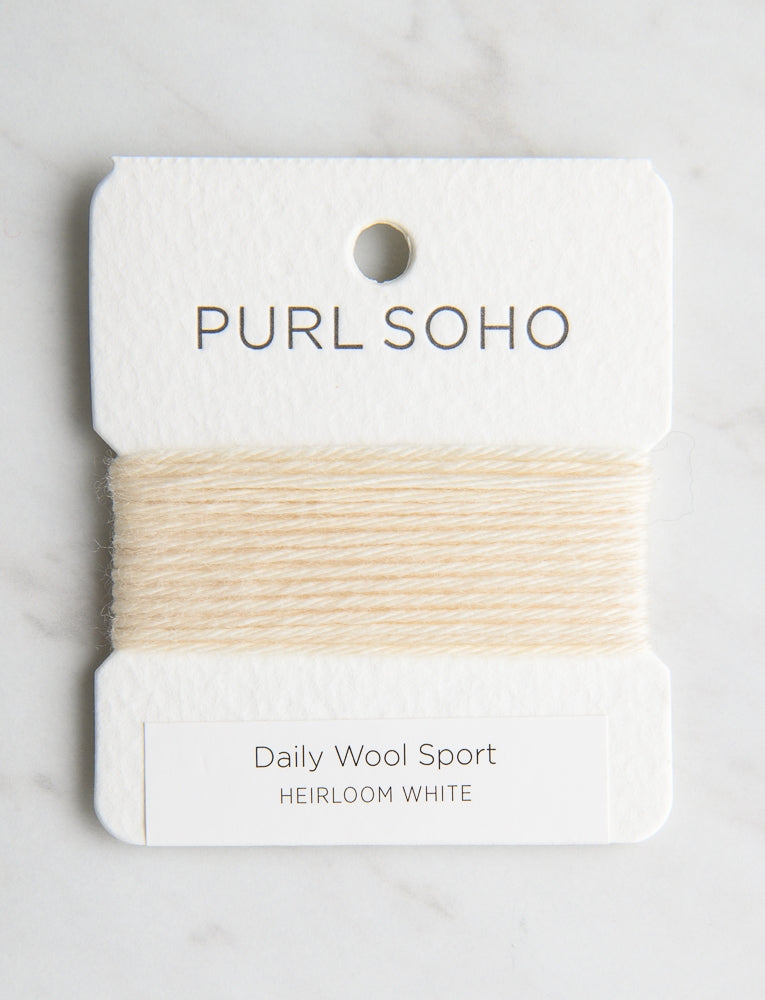 Daily Wool Sport Color Cards, Heirloom White