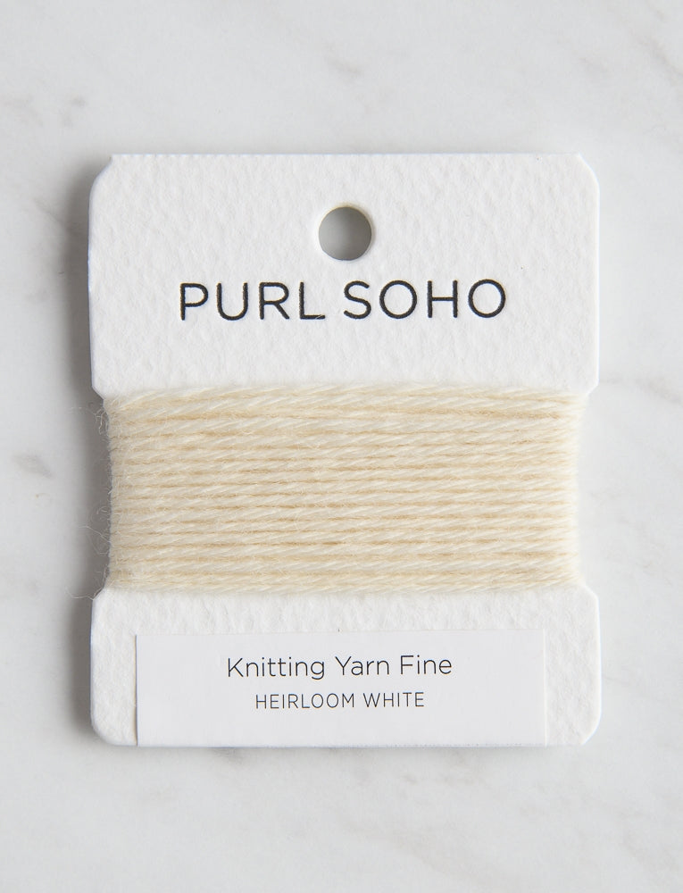 Knitting Yarn Fine Color Cards, Heirloom White