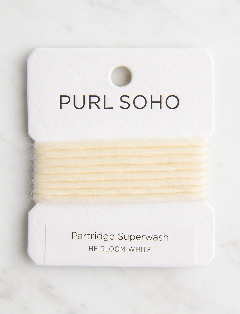 Partridge Superwash Color Cards, Heirloom White