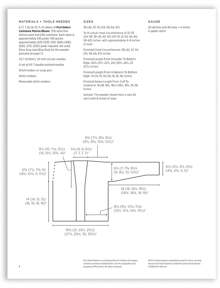 Incline Decline Cardigan Pattern Download
