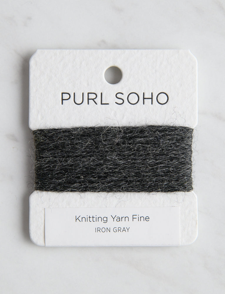 Knitting Yarn Fine Color Cards, Iron Gray