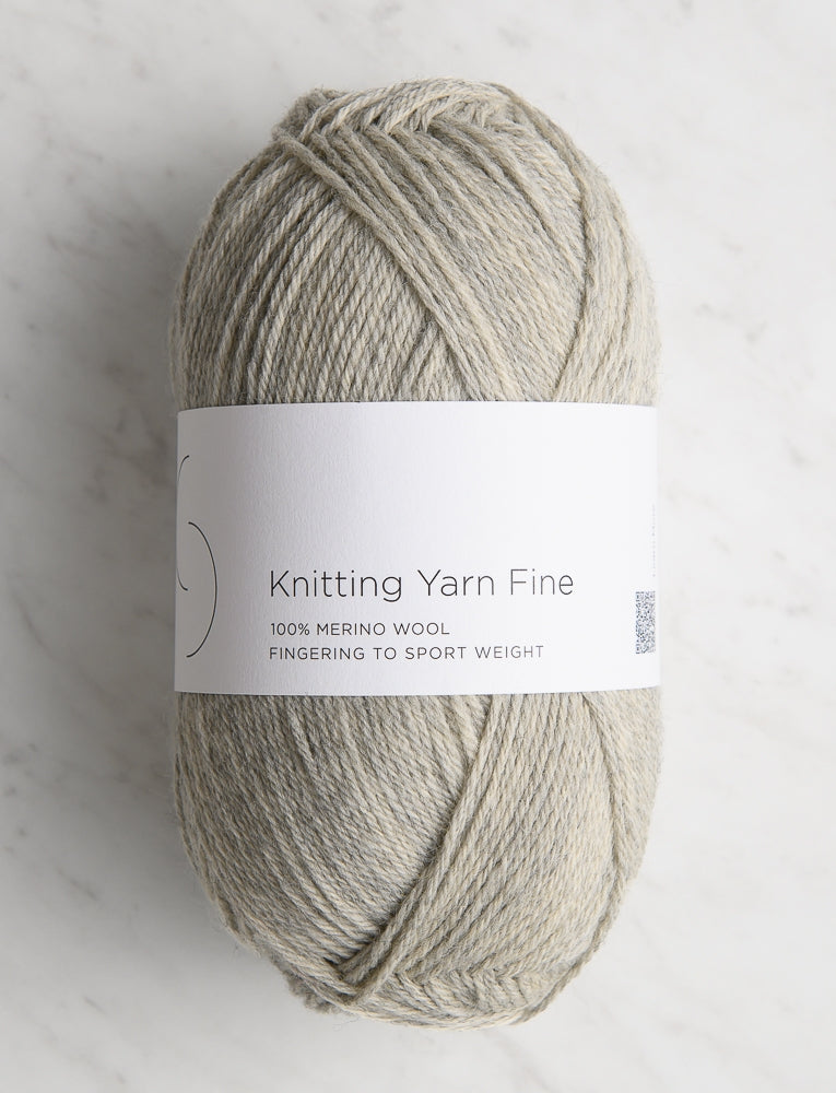 Knitting Yarn Fine, Ivory Gray