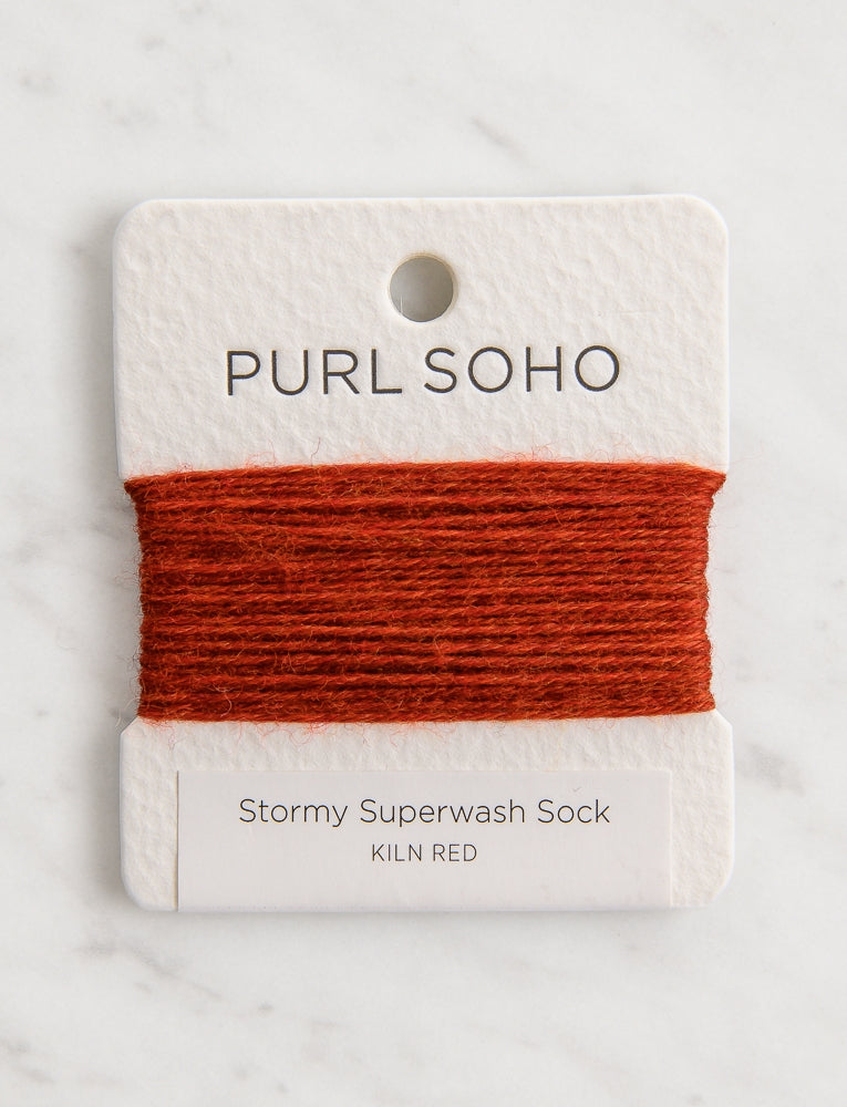 Stormy Superwash Sock Color Cards, Kiln Red