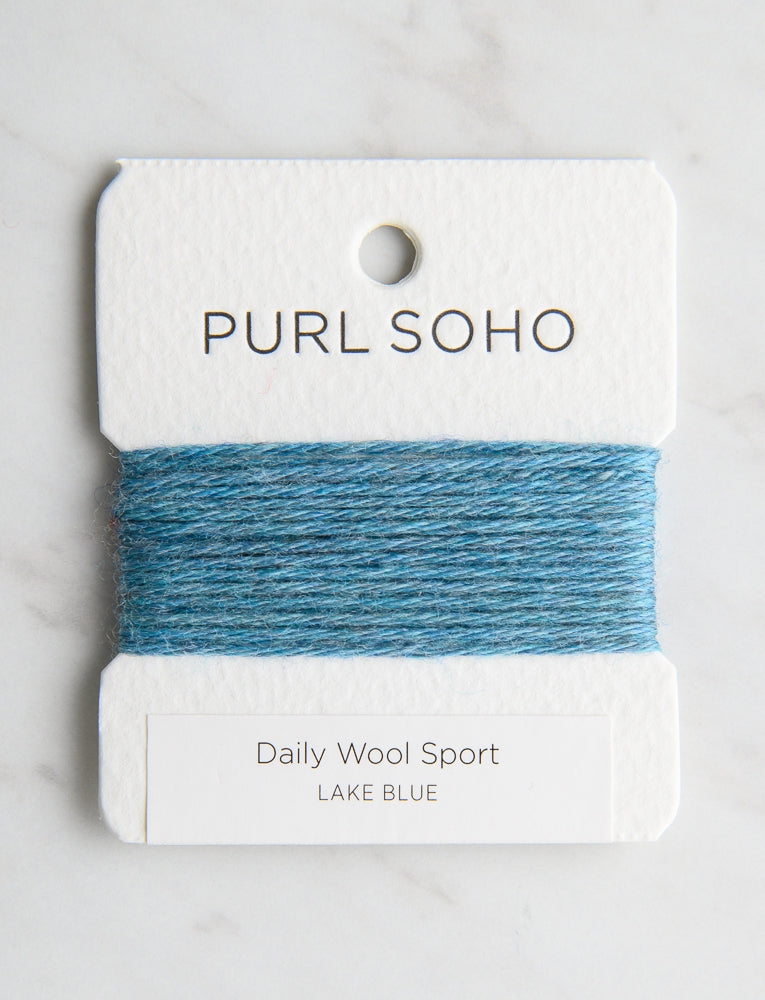 Daily Wool Sport Color Cards, Lake Blue