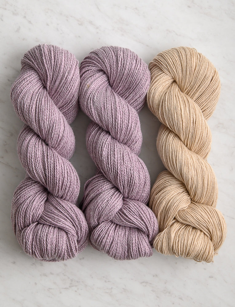 Sunday Dinner Dishtowels Bundle, Lilac Mauve + Pale Sesame