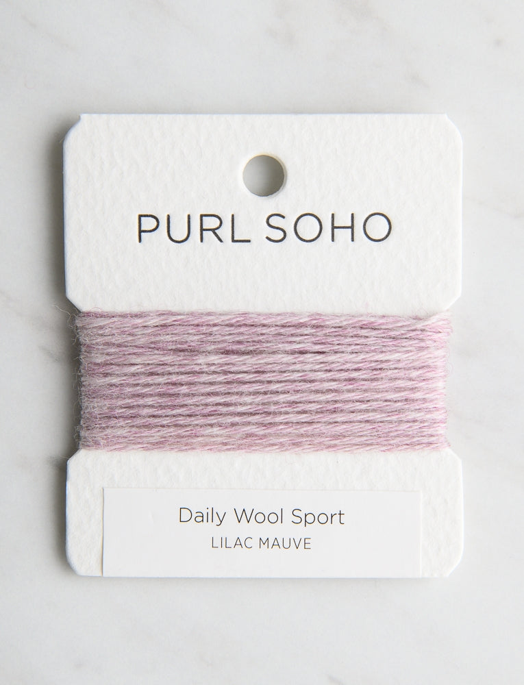 Daily Wool Sport Color Cards, Lilac Mauve