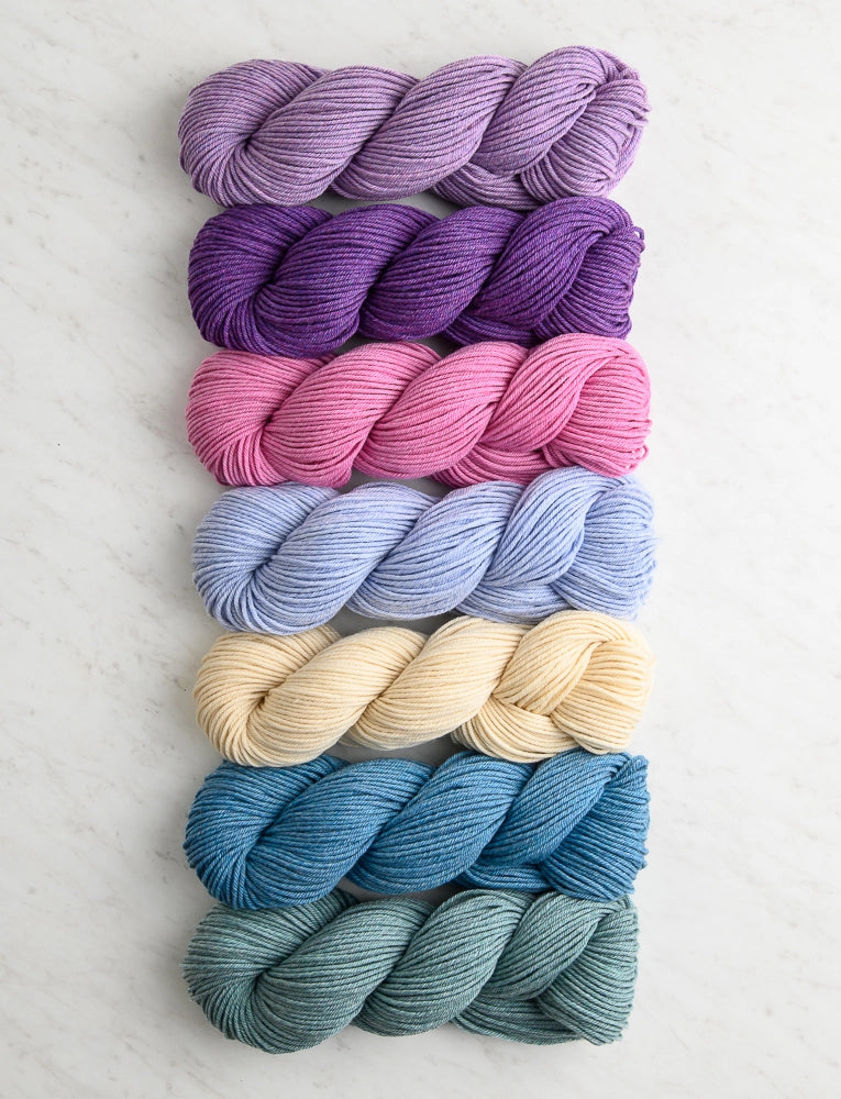 Super Easy Baby Blanket In Daily Wool Worsted Bundle, Lupine Field