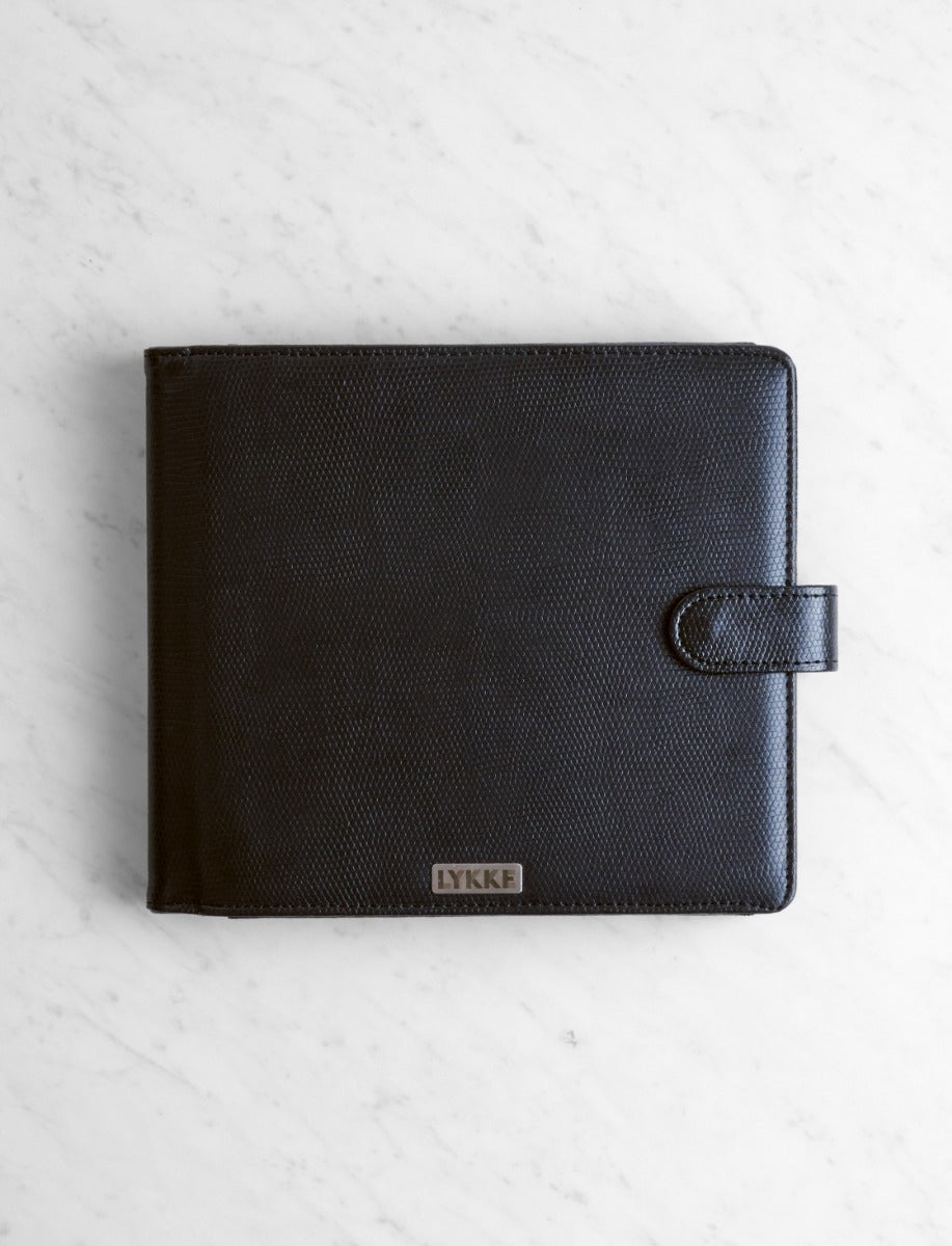 Black Faux Leather, Large