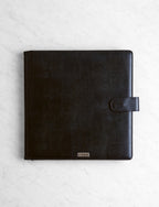 10" Straight Needle Set, Black Faux Leather