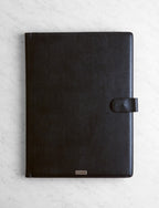 14" Straight Needle Set, Black Faux Leather