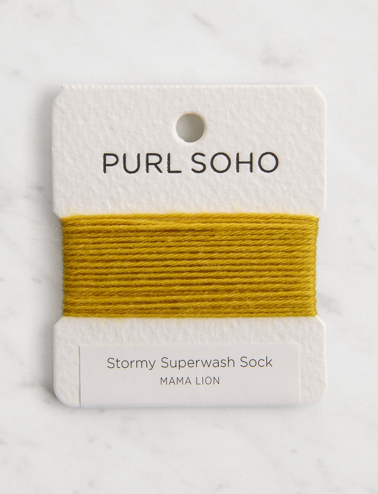 Stormy Superwash Sock Color Cards, Mama Lion