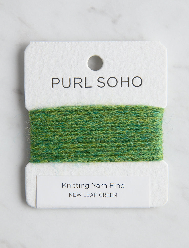 Knitting Yarn Fine Color Cards, New Leaf Green
