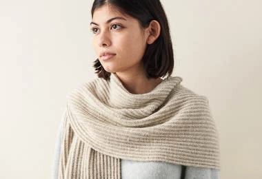 No-Purl Ribbed Wrap