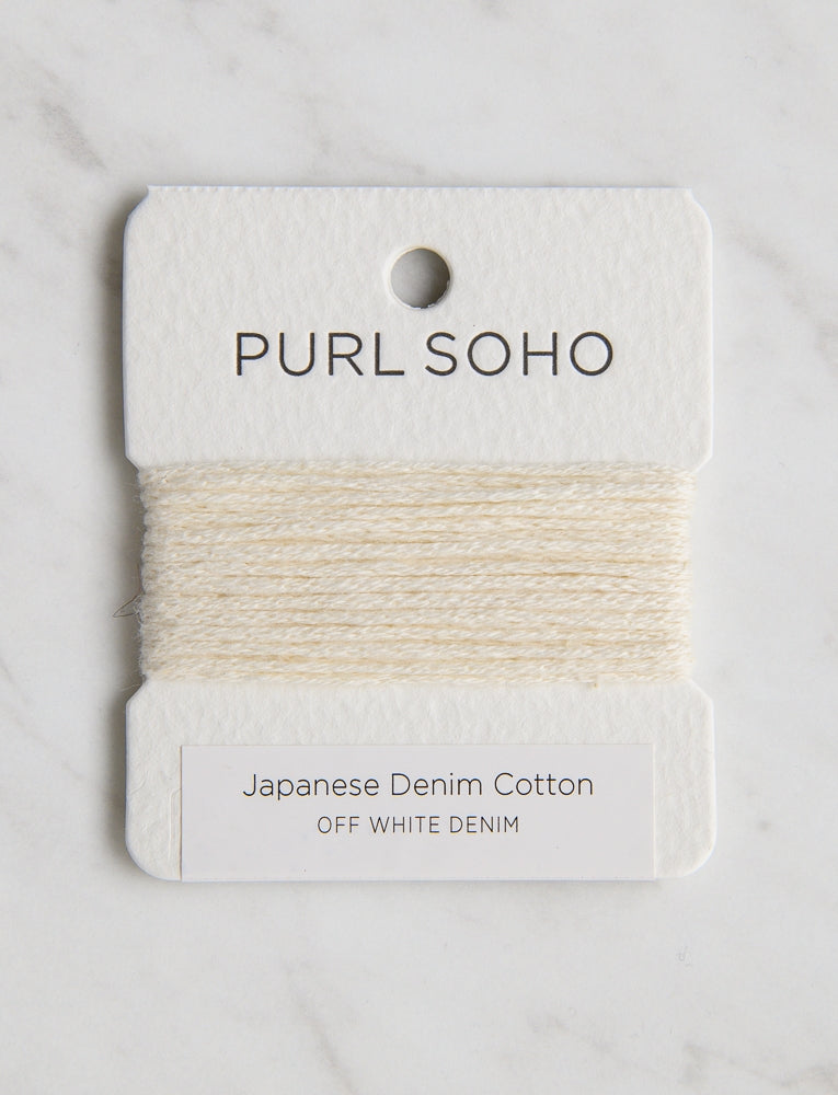 Japanese Denim Cotton Color Cards, Off White Denim