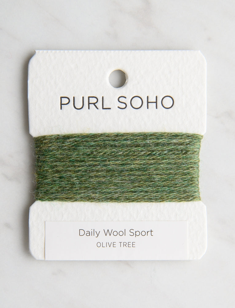 Daily Wool Sport Color Cards, Olive Tree