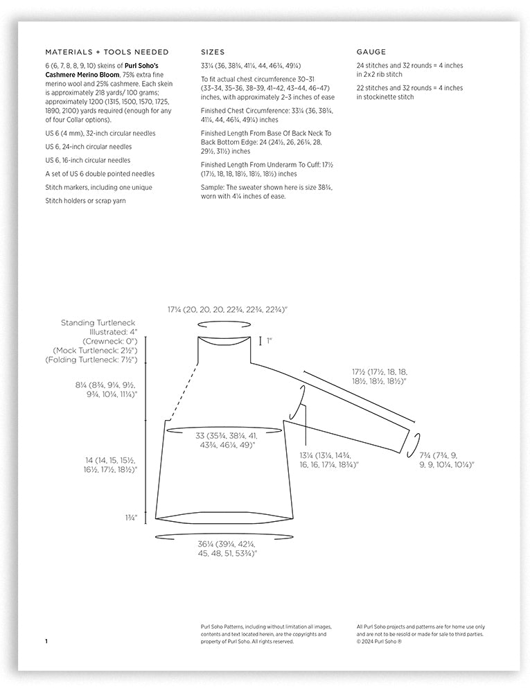 Peaks Pullover Pattern Download
