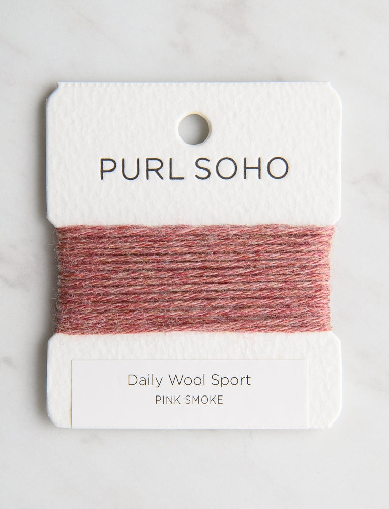 Daily Wool Sport Color Cards, Pink Smoke