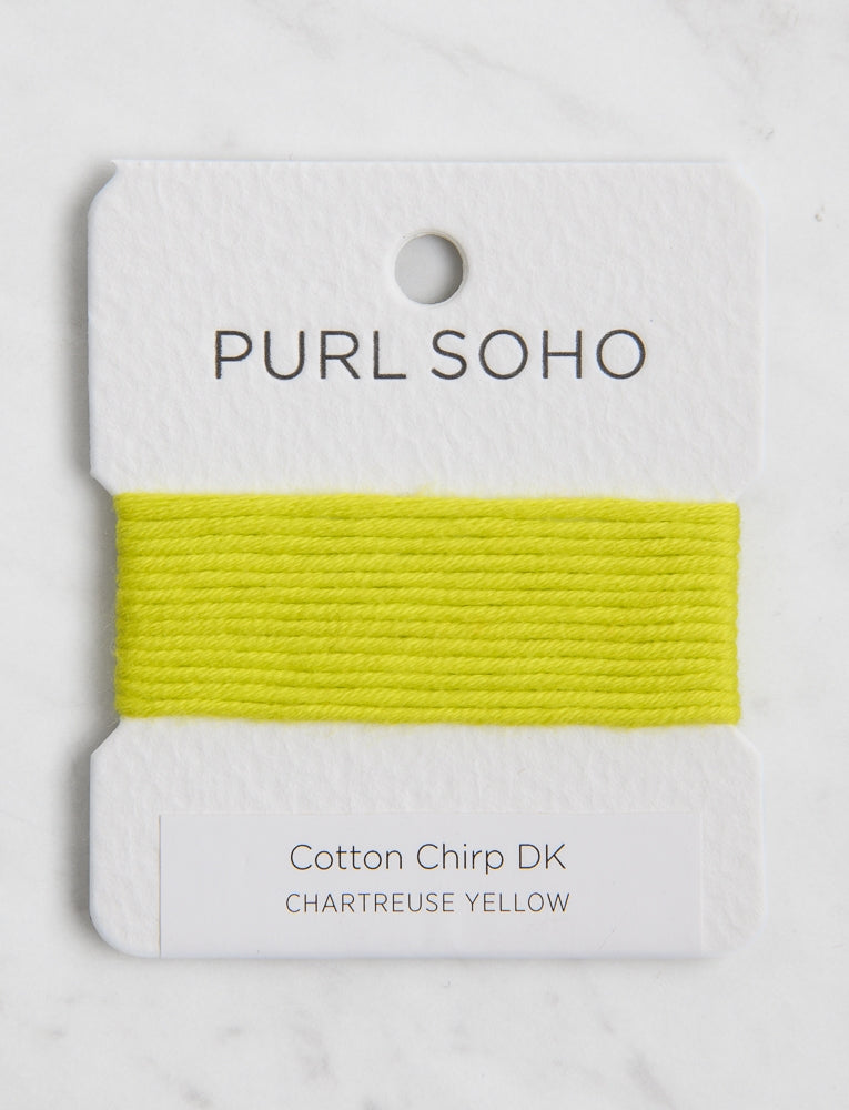Cotton Chirp DK Color Cards, Chartreuse Yellow