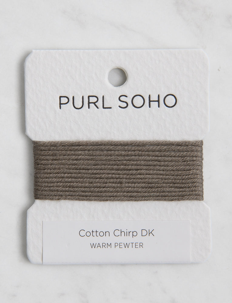 Cotton Chirp DK Color Cards, Warm Pewter