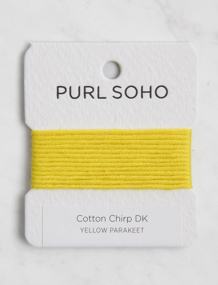 Cotton Chirp DK Color Cards, Yellow Parakeet
