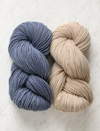 Keyhole Scarf Kit, Ash Blue  + Wheat Flour