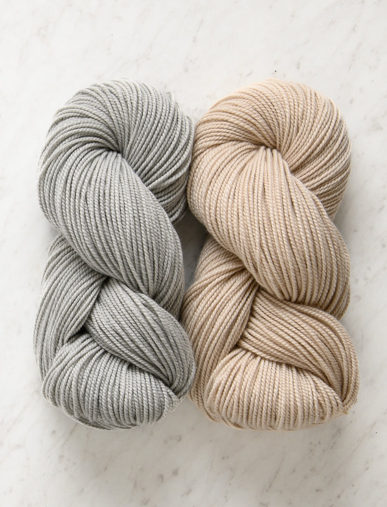 Keyhole Scarf Kit, Dove Gray  + Wheat Flour
