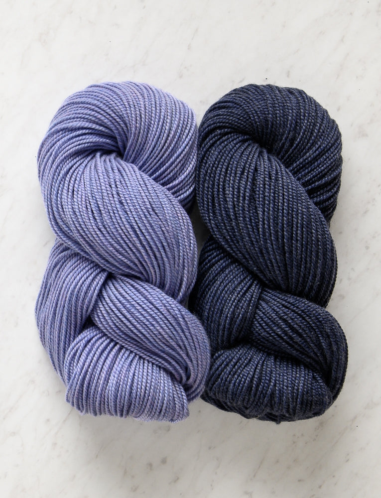 Keyhole Scarf Kit, Hydrangea Blossom  + Night Blue