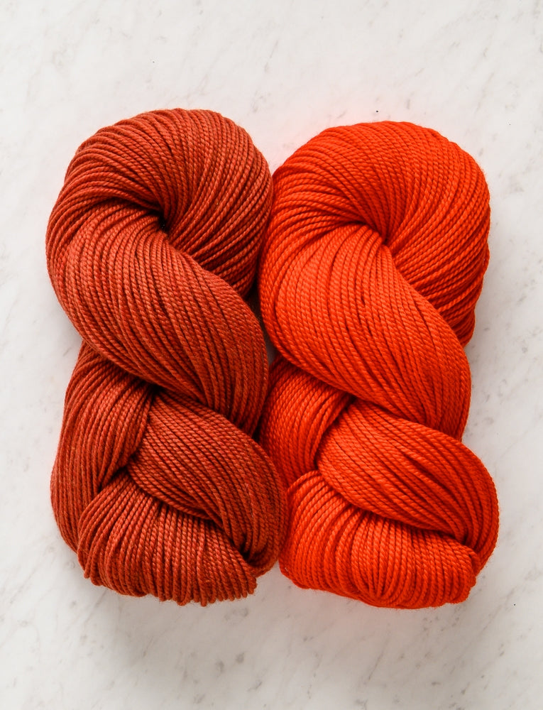 Keyhole Scarf Kit, Kiln Red  + Red Poppy
