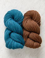 Keyhole Scarf Kit, True Turquoise  + Fresh Nutmeg