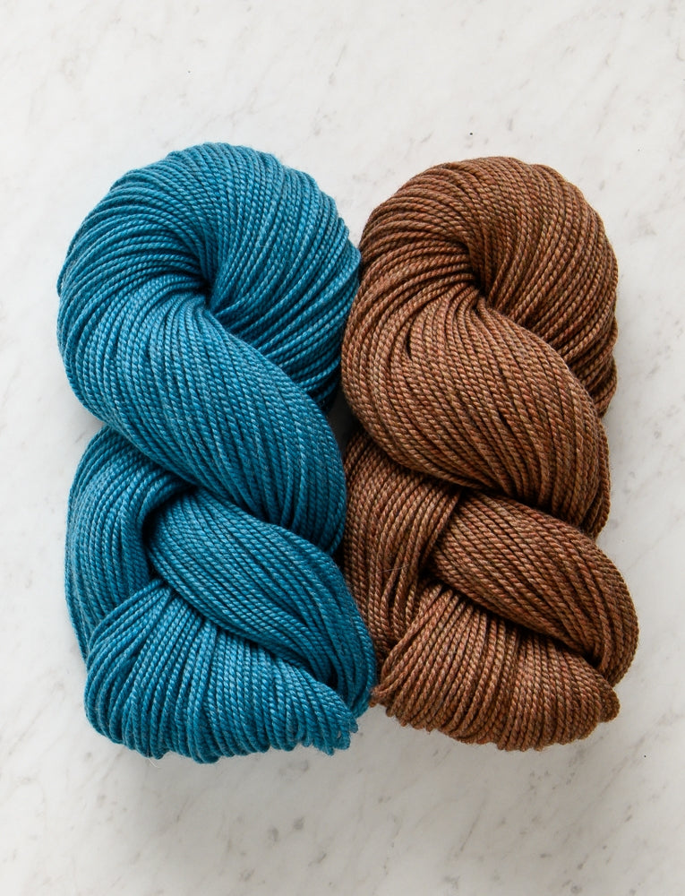 Keyhole Scarf Kit, True Turquoise  + Fresh Nutmeg