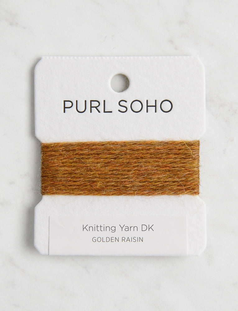 Knitting Yarn DK Color Cards, Golden Raisin