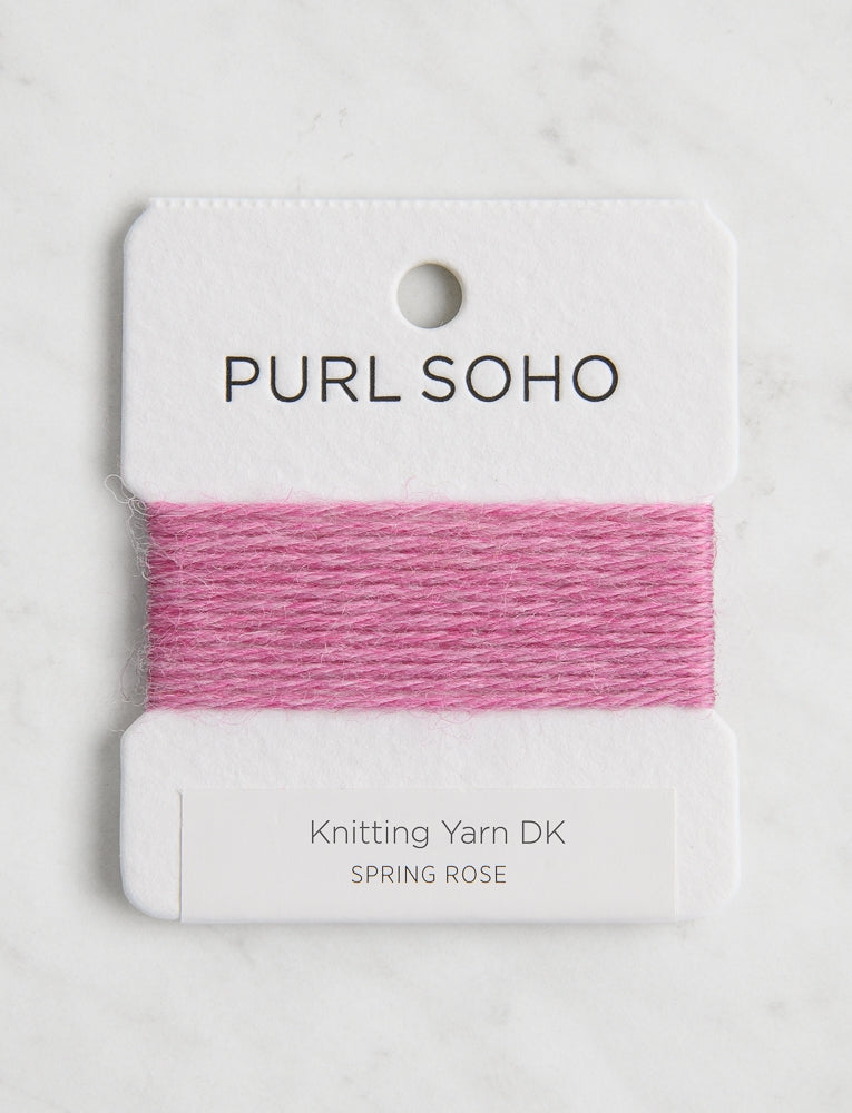 Knitting Yarn DK Color Cards, Spring Rose