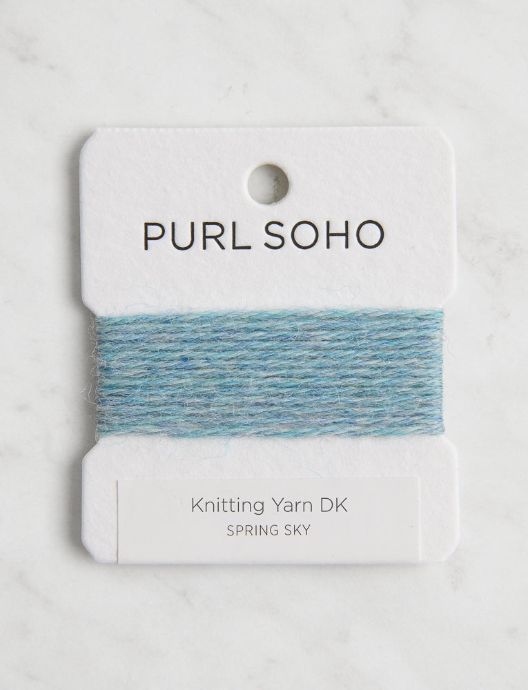 Knitting Yarn DK Color Cards, Spring Sky