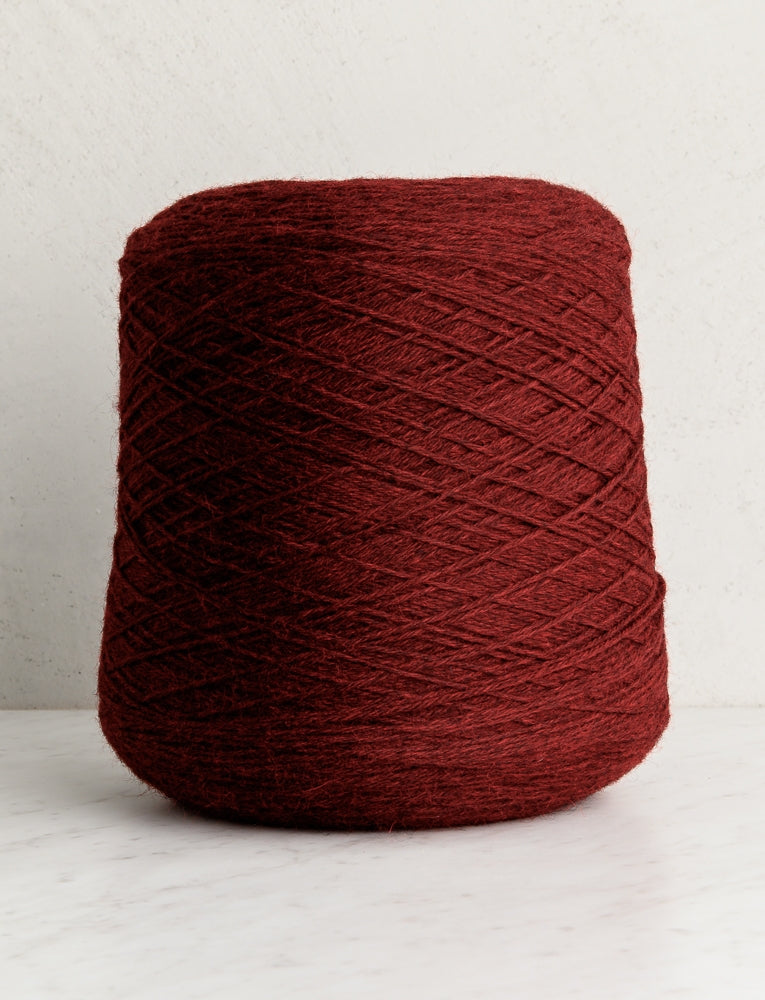 Knitting Yarn DK On A Cone, Mahogany Red